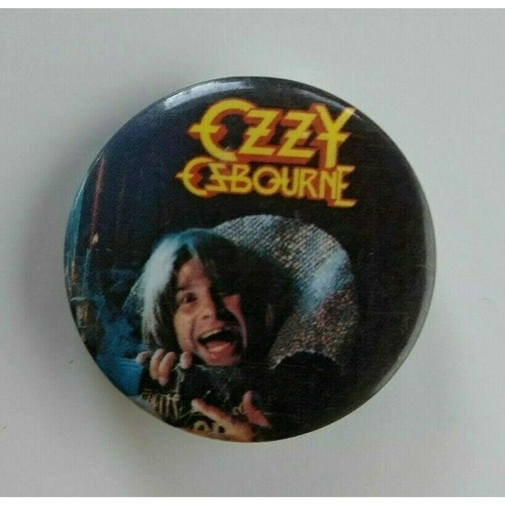 Ozzy Osbourne Vintage 1984 Badge Button Pin Unused Old Stock Pinback Heavy Metal